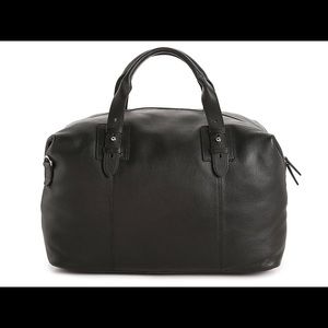 Cole Haan leather weekender bag